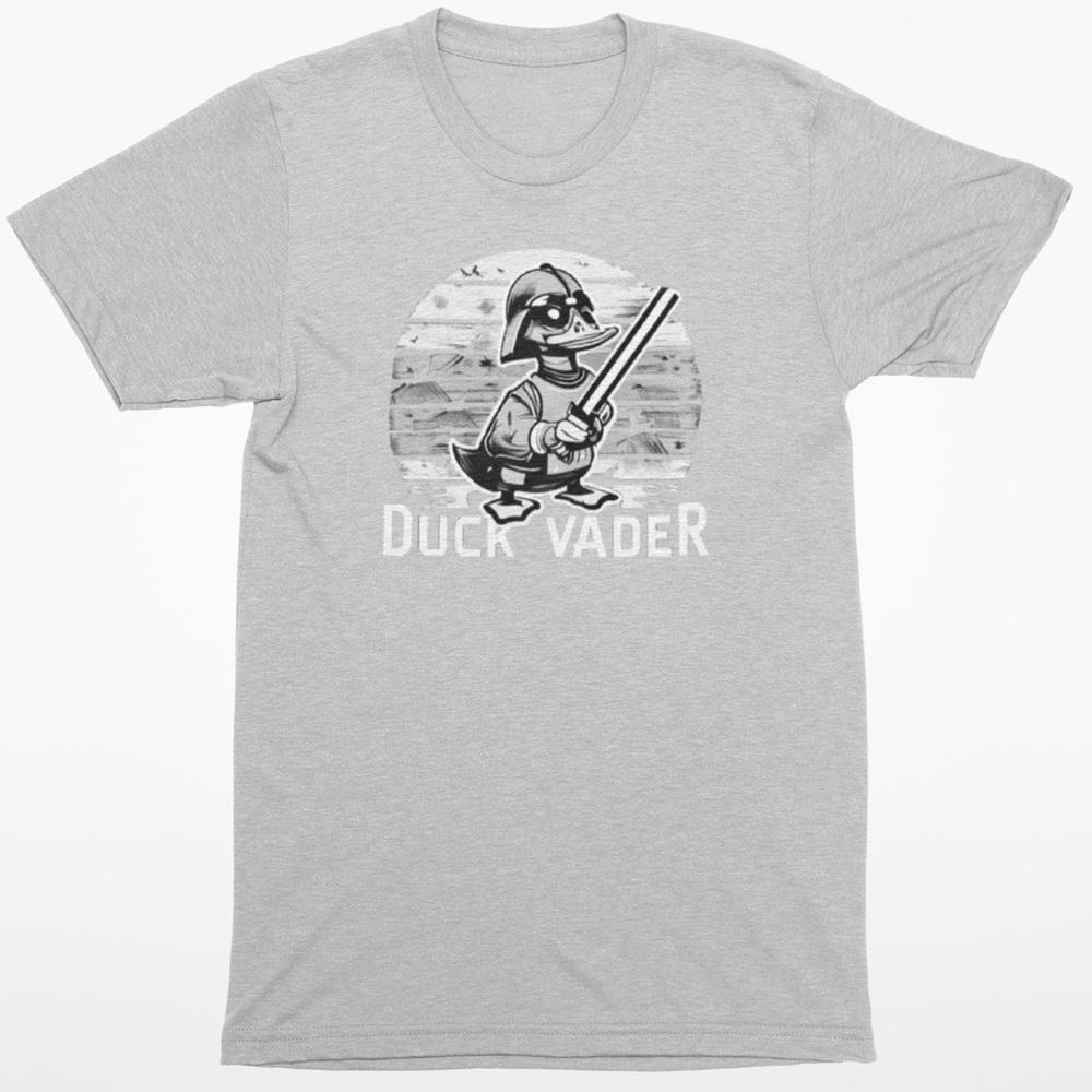 Star Wars Duck Vader Darth Duck Light Saber | Halloween Men’s Gray Tee NWT